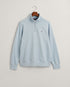 Gant Reg Shield Half Zip Sweat Top Blue